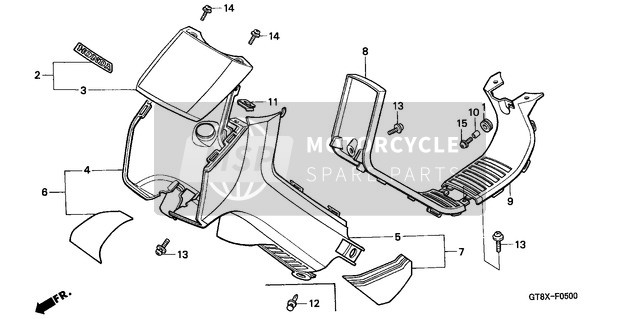 Honda PK50 2000 Abdeckung Vorne für ein 2000 Honda PK50